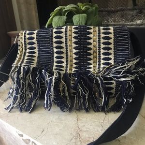 Boho Blue and Gold purse